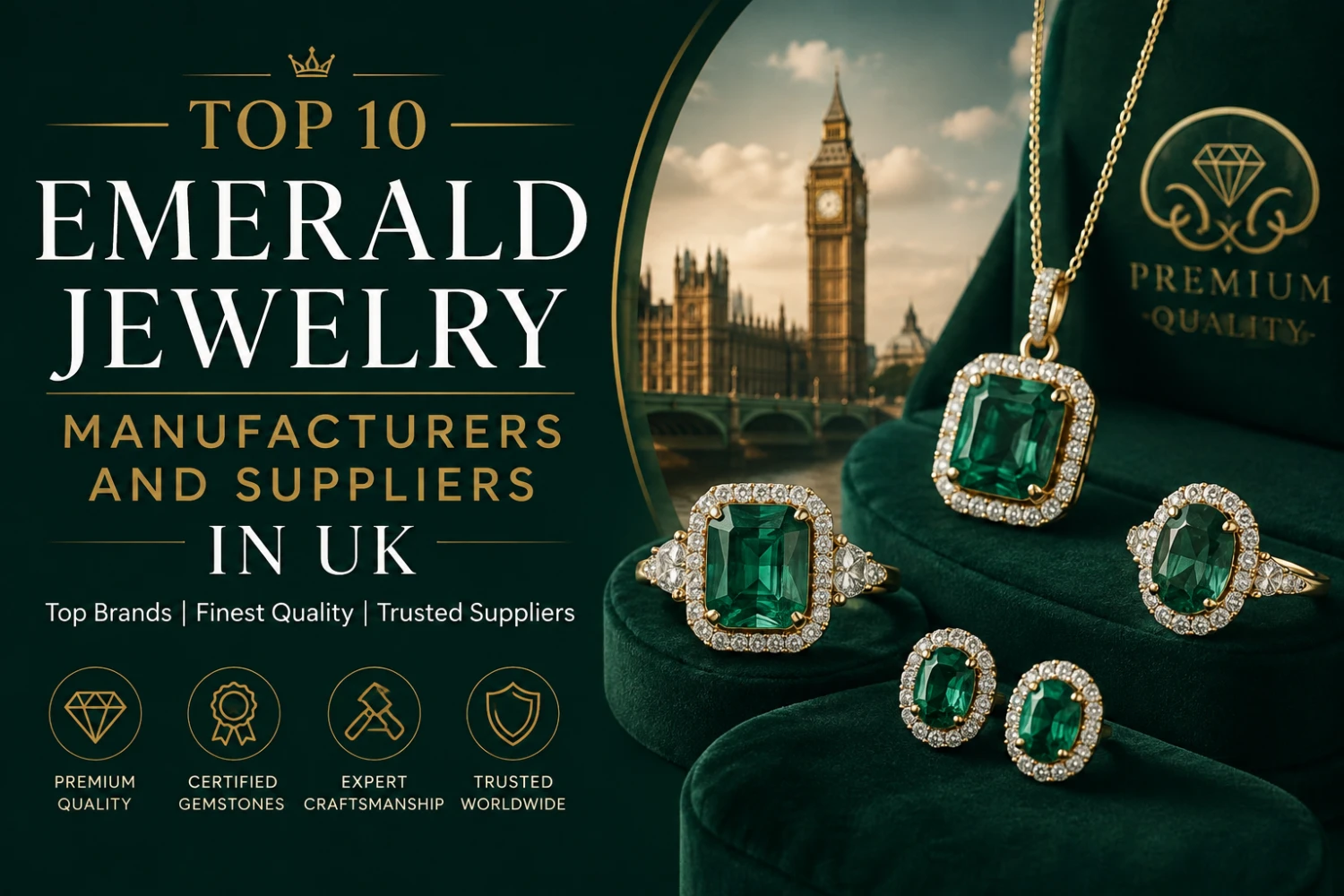 Top 10 Emerald Jewelry Manufacturers & Suppliers in UK